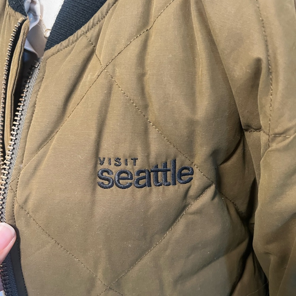 Down Filled Quilted Jacket- Seattle Embroidered, … - image 2